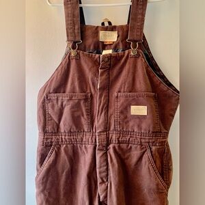 C.E. Schmidt XL Women’s Quilted Winter Overalls Brown Salopette doublée brun